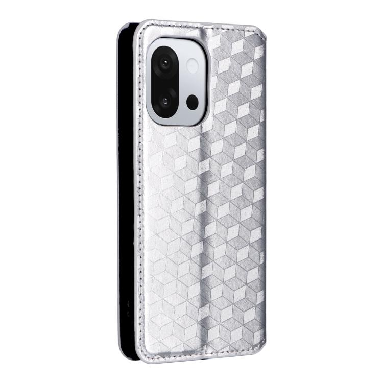 For OnePlus 13T Cubic Grid Texture Flip Leather Phone Case