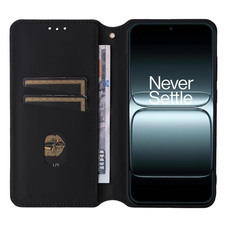 For OnePlus 13T Cubic Grid Texture Flip Leather Phone Case