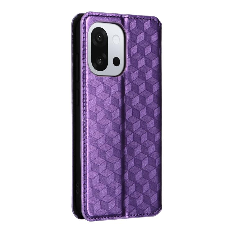 For OnePlus 13T Cubic Grid Texture Flip Leather Phone Case