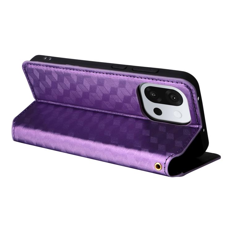 For OnePlus 13T Cubic Grid Texture Flip Leather Phone Case