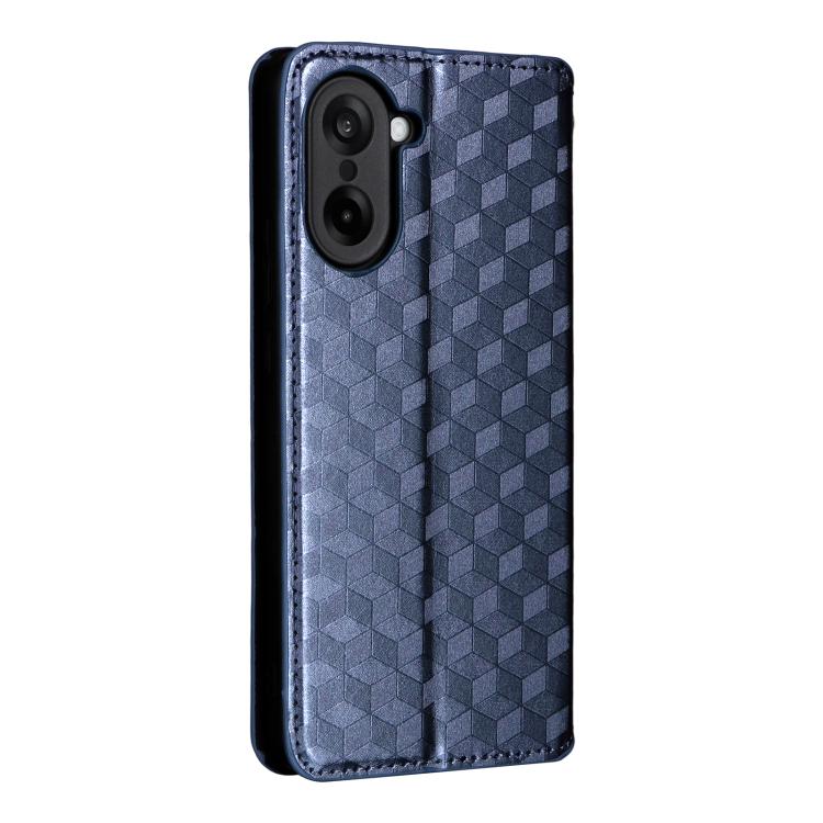 For OnePlus Nord CE5 / Ace 5 Racing Cubic Grid Texture Flip Leather Phone Case