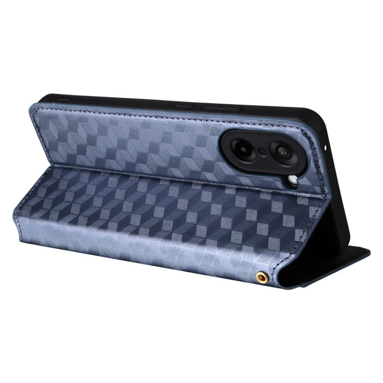 For OnePlus Nord CE5 / Ace 5 Racing Cubic Grid Texture Flip Leather Phone Case