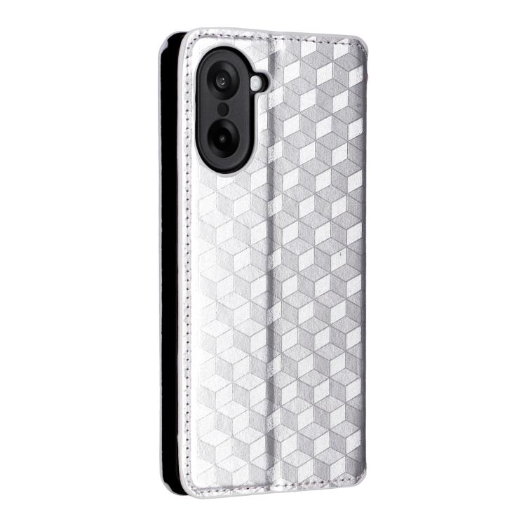 For OnePlus Nord CE5 / Ace 5 Racing Cubic Grid Texture Flip Leather Phone Case