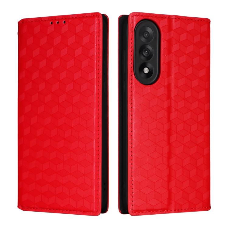 For OnePlus Nord 5 / OnePlus Ace 5 Ultra Cubic Grid Texture Flip Leather Phone Case