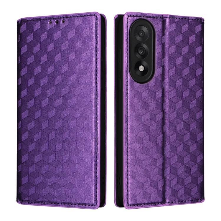 For OnePlus Nord 5 / OnePlus Ace 5 Ultra Cubic Grid Texture Flip Leather Phone Case