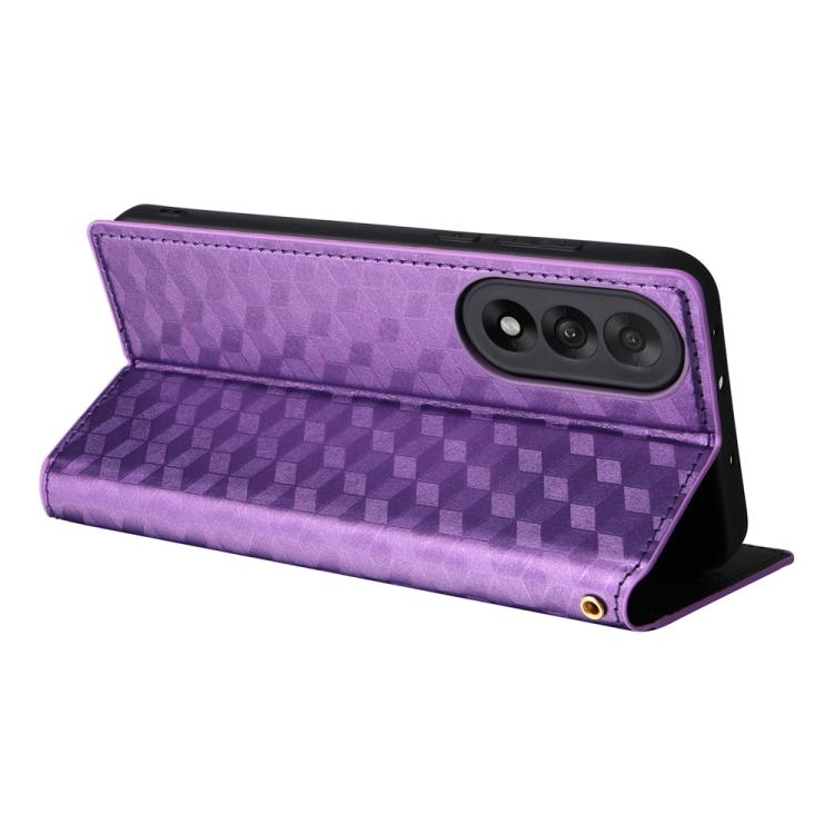 For OnePlus Nord 5 / OnePlus Ace 5 Ultra Cubic Grid Texture Flip Leather Phone Case