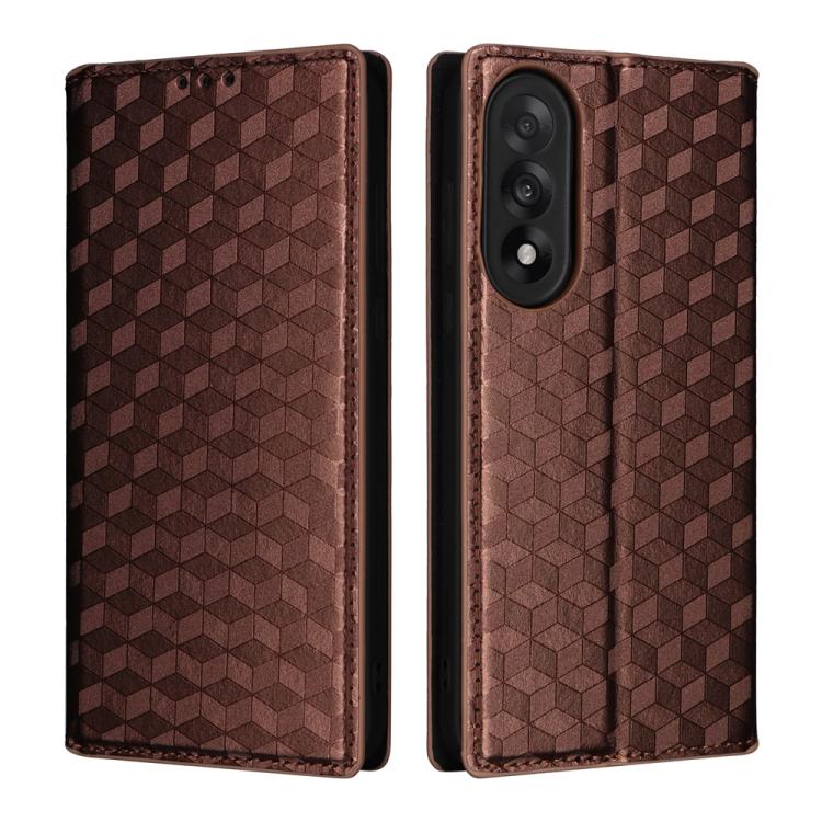 For OnePlus Nord 5 / OnePlus Ace 5 Ultra Cubic Grid Texture Flip Leather Phone Case