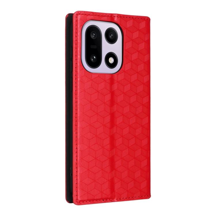 For OnePlus 15 Cubic Grid Texture Flip Leather Phone Case