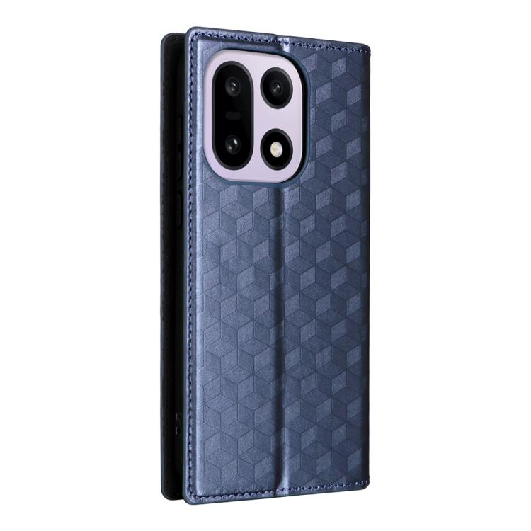 For OnePlus 15 Cubic Grid Texture Flip Leather Phone Case