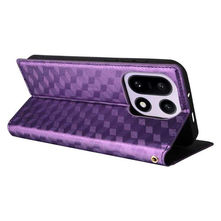 For OnePlus 15 Cubic Grid Texture Flip Leather Phone Case