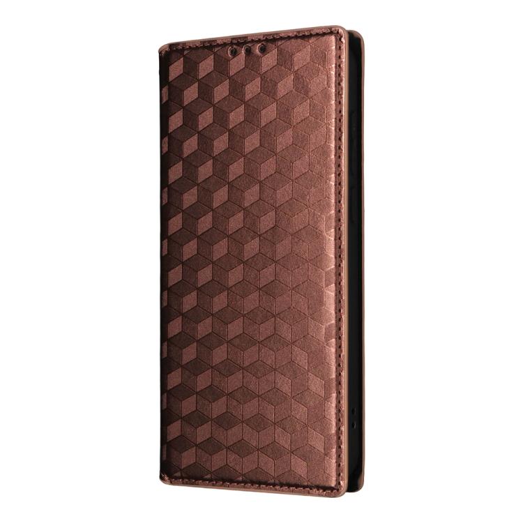 For OnePlus 15 Cubic Grid Texture Flip Leather Phone Case