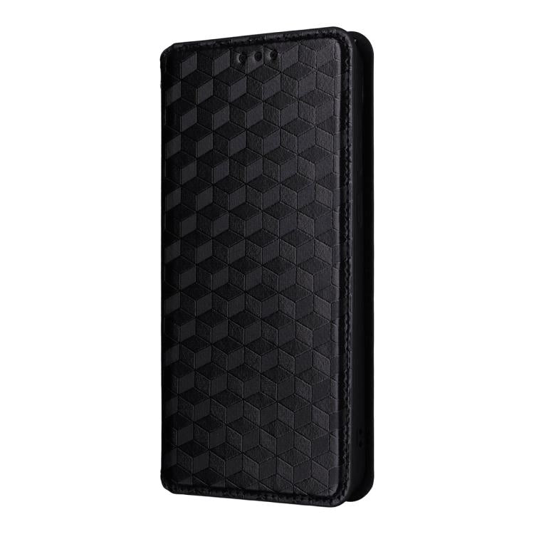 For OnePlus Ace 6 / Ace 6T / 15R Cubic Grid Texture Flip Leather Phone Case