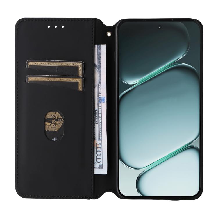 For OnePlus Ace 6 / Ace 6T / 15R Cubic Grid Texture Flip Leather Phone Case