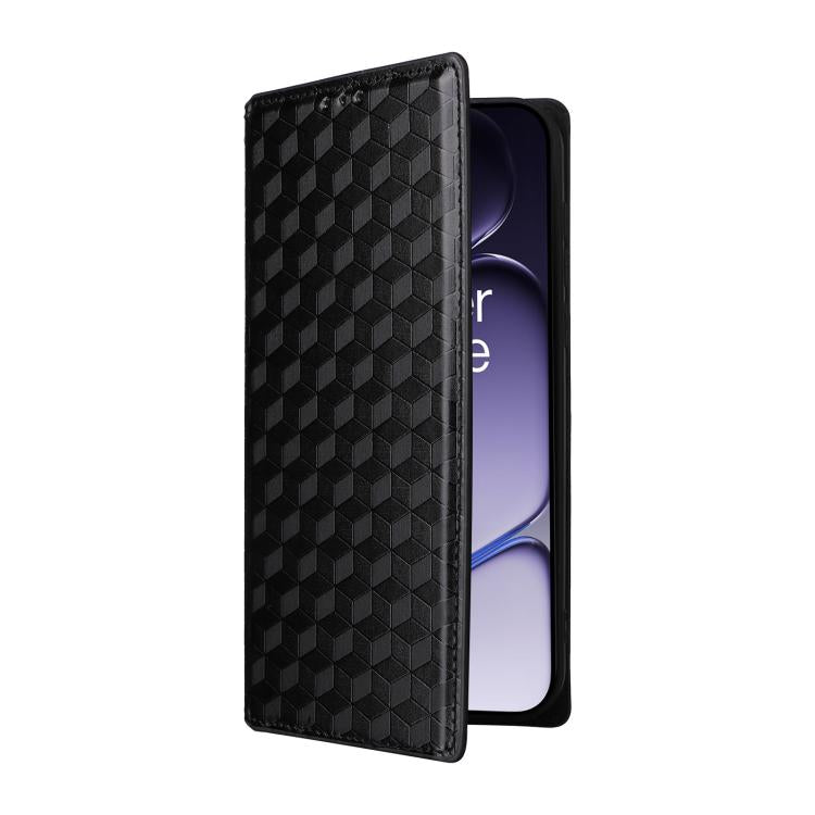 For OnePlus Turbo 6 / Turbo 6V / Nord 6 Cubic Grid Texture Flip Leather Phone Case