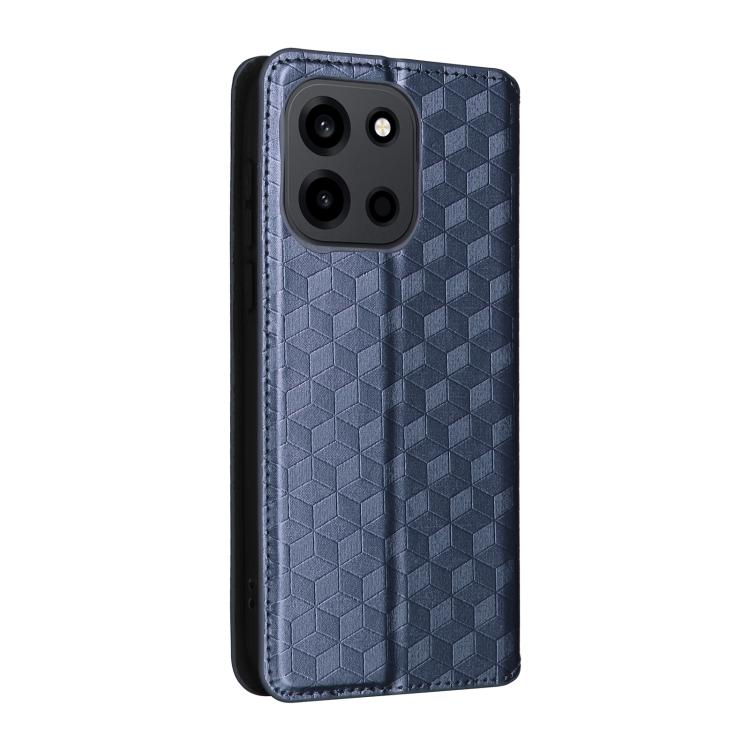 For OnePlus Turbo 6 / Turbo 6V / Nord 6 Cubic Grid Texture Flip Leather Phone Case