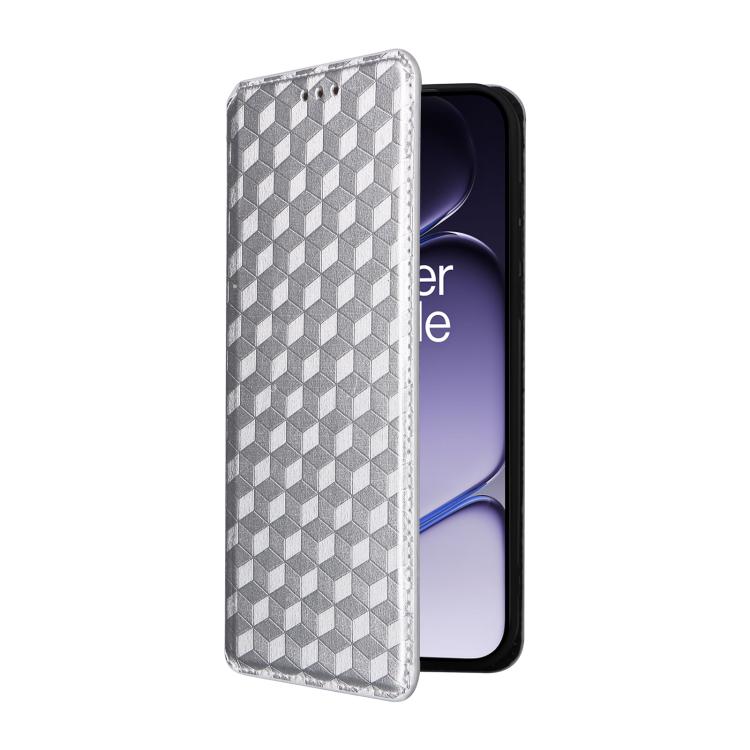 For OnePlus Turbo 6 / Turbo 6V / Nord 6 Cubic Grid Texture Flip Leather Phone Case