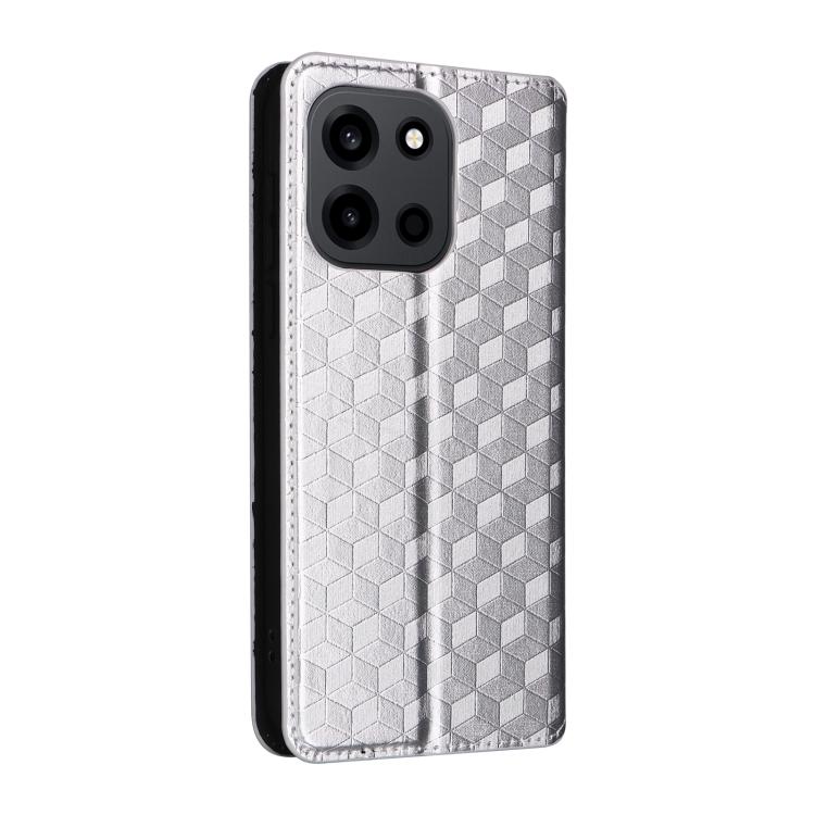 For OnePlus Turbo 6 / Turbo 6V / Nord 6 Cubic Grid Texture Flip Leather Phone Case