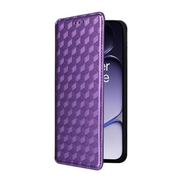 For OnePlus Turbo 6 / Turbo 6V / Nord 6 Cubic Grid Texture Flip Leather Phone Case