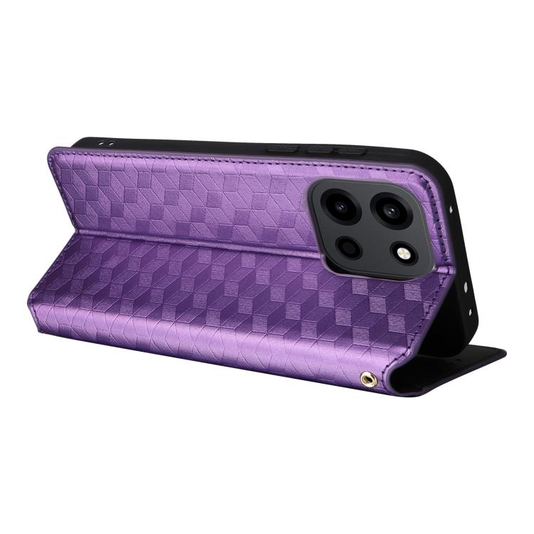 For OnePlus Turbo 6 / Turbo 6V / Nord 6 Cubic Grid Texture Flip Leather Phone Case