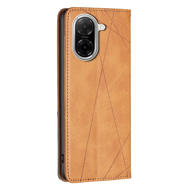 For Xiaomi Poco C71 Rhombus Texture Magnetic Leather Phone Case