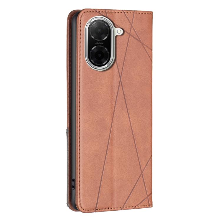 For Xiaomi Poco C71 Rhombus Texture Magnetic Leather Phone Case