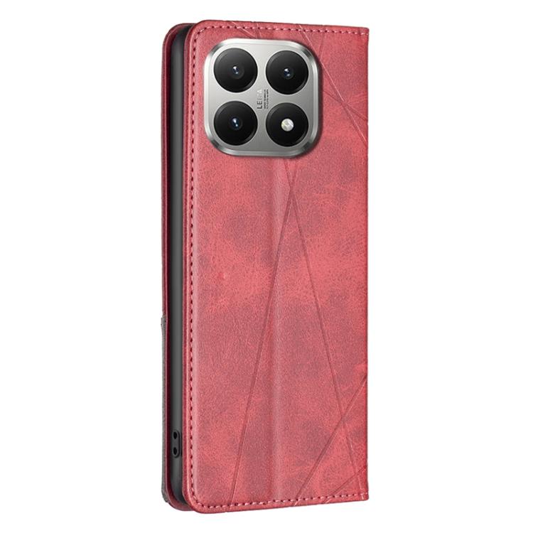 For Xiaomi 15T 5G Rhombus Texture Magnetic Leather Phone Case