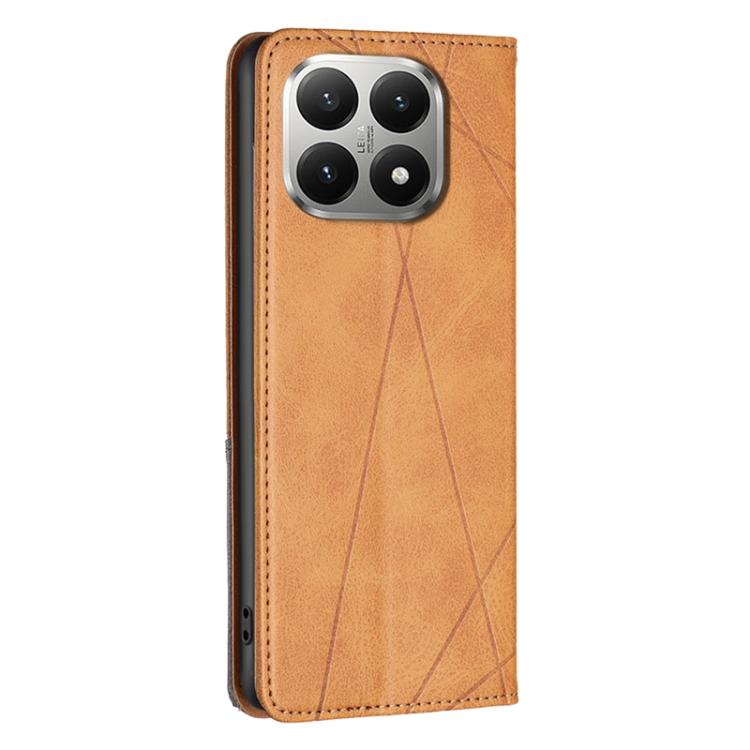 For Xiaomi 15T 5G Rhombus Texture Magnetic Leather Phone Case