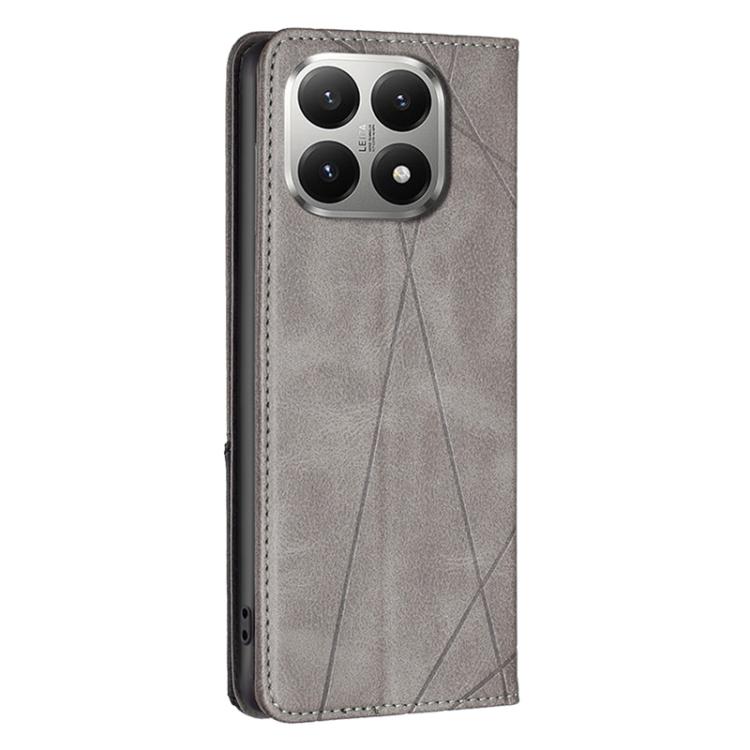 For Xiaomi 15T 5G Rhombus Texture Magnetic Leather Phone Case