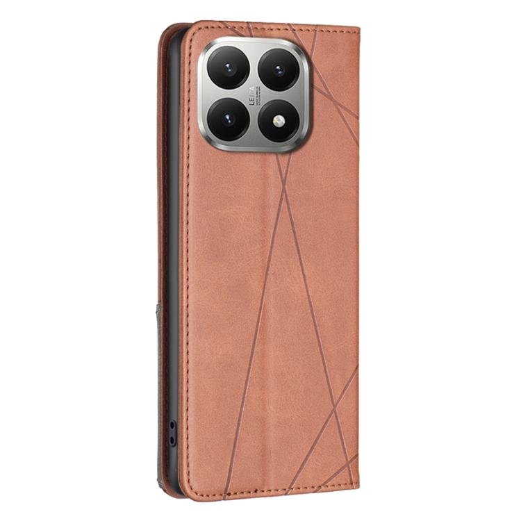 For Xiaomi 15T 5G Rhombus Texture Magnetic Leather Phone Case