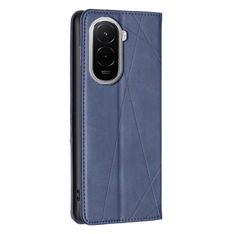 For Xiaomi Poco M7 4G 169mm Rhombus Texture Magnetic Leather Phone Case