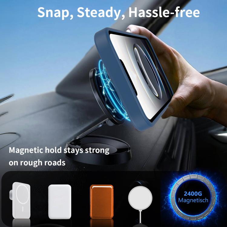 For iPhone 17e / 16e Frosted Holder PC Hybrid TPU MagSafe Phone Case