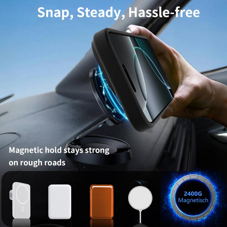 For iPhone 16 Pro Max Frosted Holder PC Hybrid TPU MagSafe Phone Case