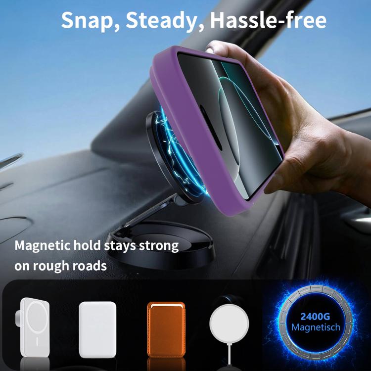 For iPhone 16 Pro Max Frosted Holder PC Hybrid TPU MagSafe Phone Case