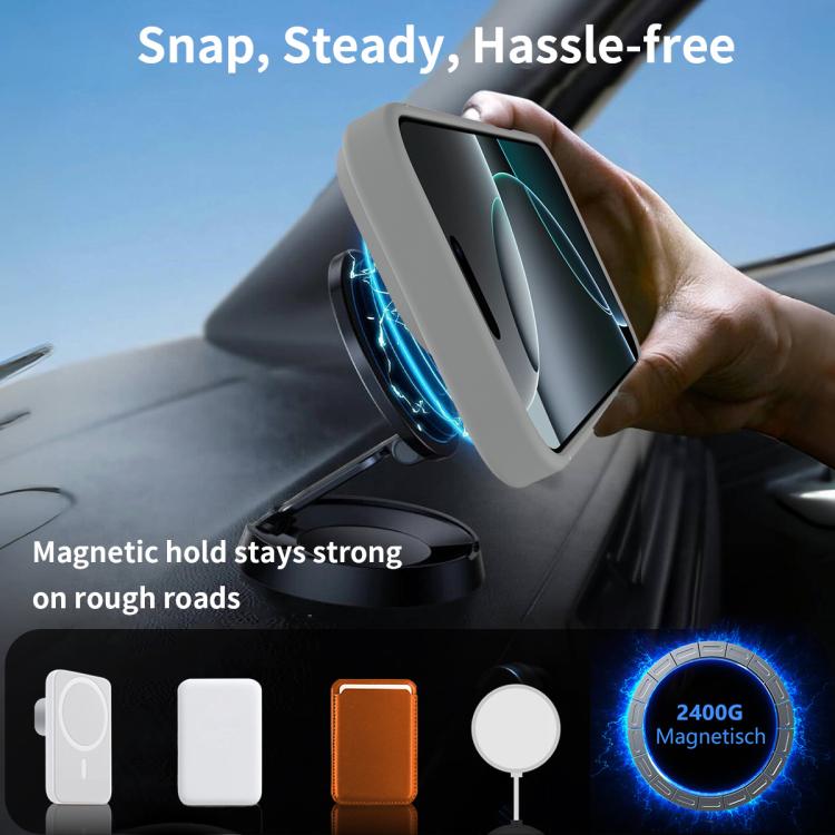 For iPhone 16 Pro Frosted Holder PC Hybrid TPU MagSafe Phone Case