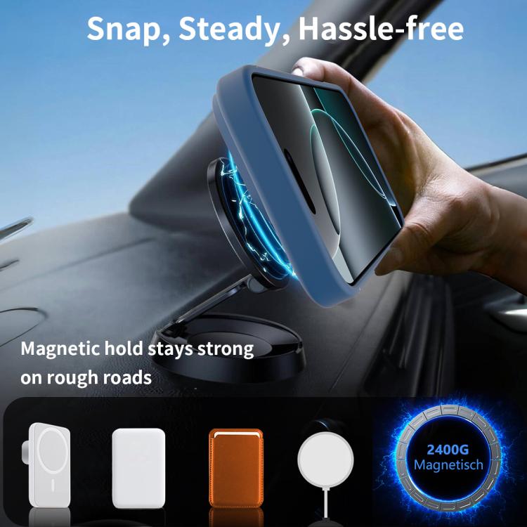 For iPhone 16 Pro Frosted Holder PC Hybrid TPU MagSafe Phone Case