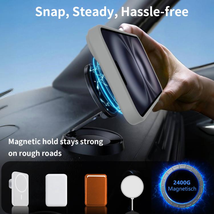 For iPhone 16 Plus Frosted Holder PC Hybrid TPU MagSafe Phone Case