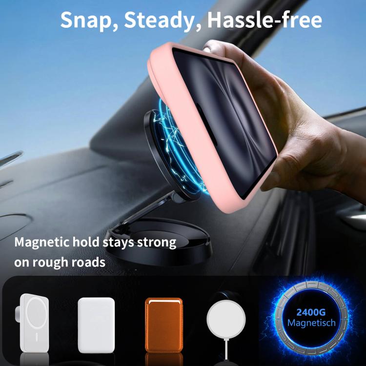 For iPhone 16 Plus Frosted Holder PC Hybrid TPU MagSafe Phone Case