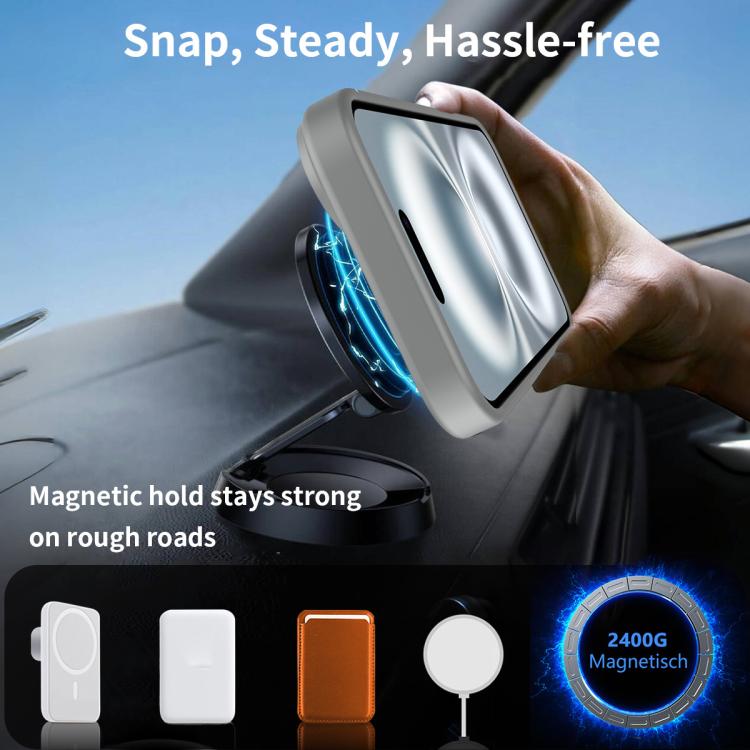 For iPhone 16 Frosted Holder PC Hybrid TPU MagSafe Phone Case