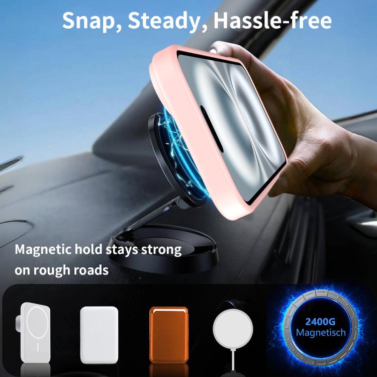 For iPhone 16 Frosted Holder PC Hybrid TPU MagSafe Phone Case