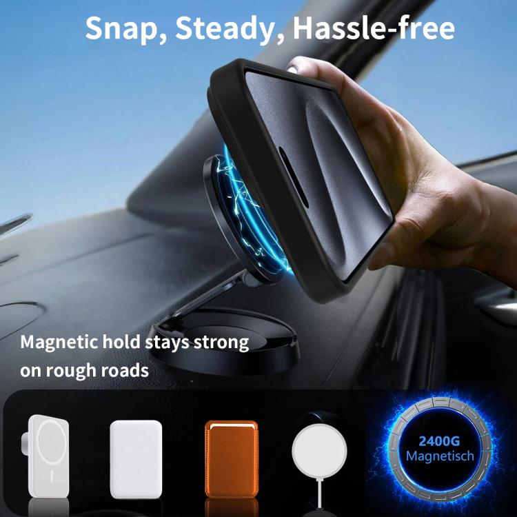 For iPhone 14 Pro Frosted Holder PC Hybrid TPU MagSafe Phone Case