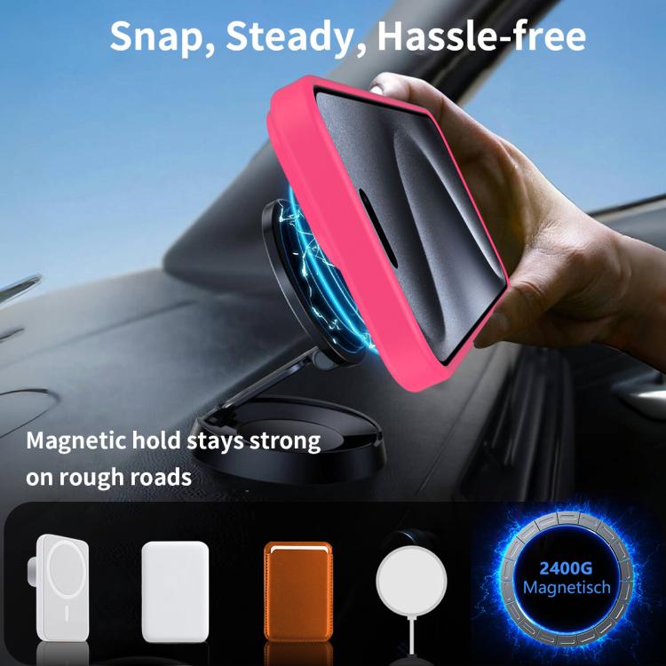 For iPhone 14 Pro Max Frosted Holder PC Hybrid TPU MagSafe Phone Case