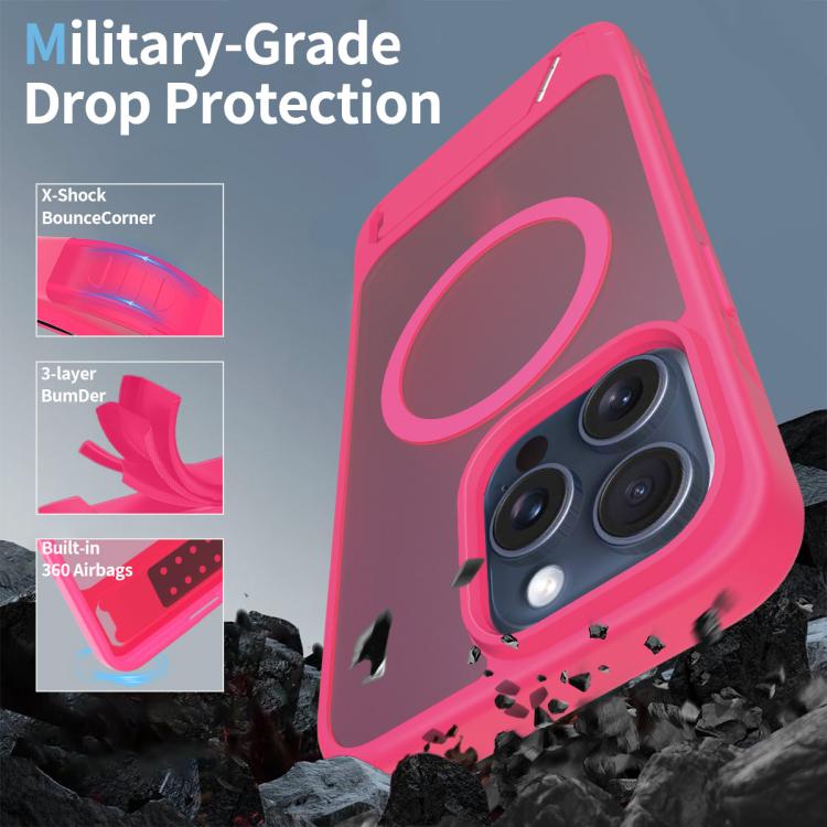 For iPhone 13 Pro Frosted Holder PC Hybrid TPU MagSafe Phone Case