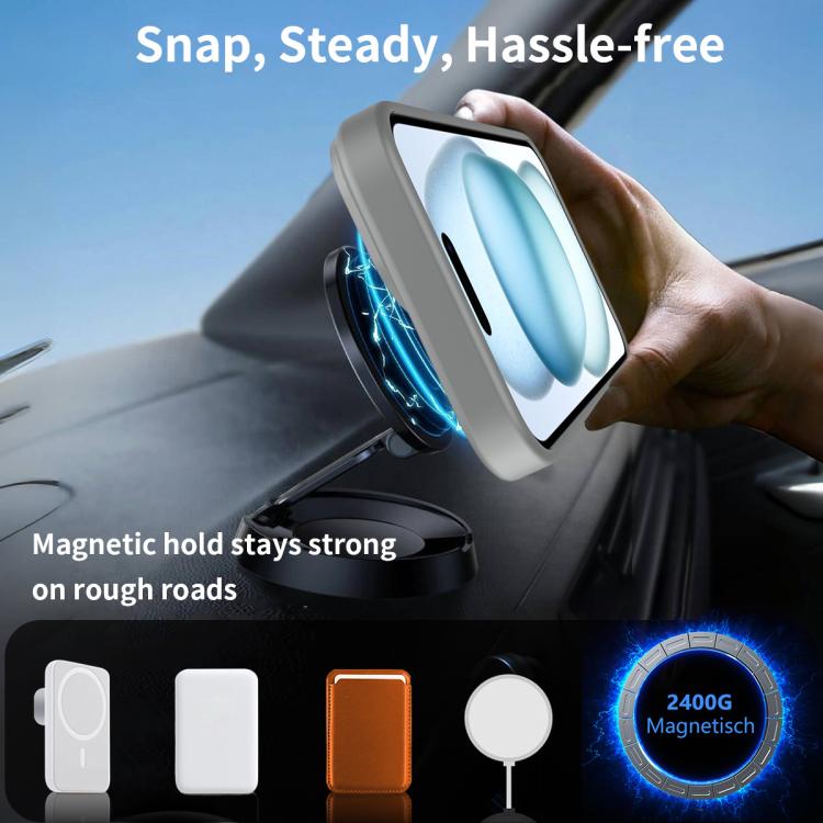 For iPhone 13 Frosted Holder PC Hybrid TPU MagSafe Phone Case