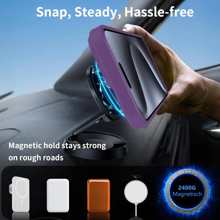 For iPhone 12 Pro Max Frosted Holder PC Hybrid TPU MagSafe Phone Case