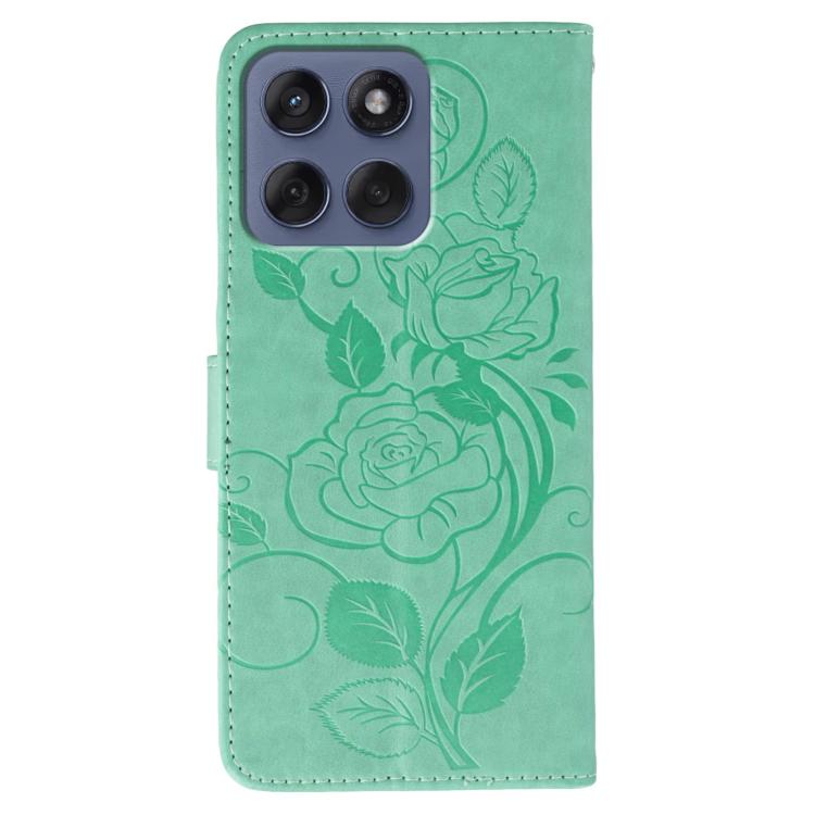 For Motorola Edge 60 Fusion 5G Rose Butterfly Embossed Leather Phone Case