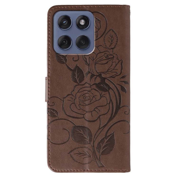 For Motorola Edge 60 Fusion 5G Rose Butterfly Embossed Leather Phone Case
