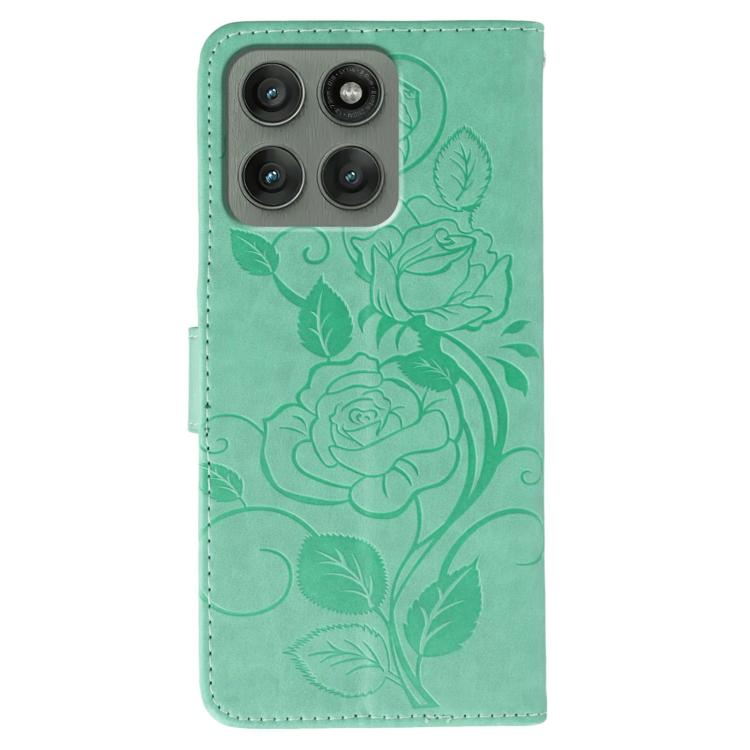 For Motorola Edge 60 Pro Rose Butterfly Embossed Leather Phone Case
