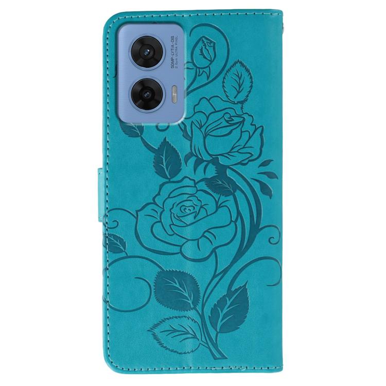 For Motorola G96 5G Rose Butterfly Embossed Leather Phone Case