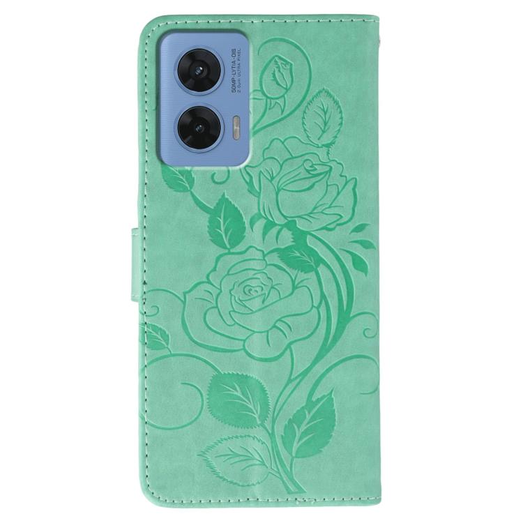 For Motorola G96 5G Rose Butterfly Embossed Leather Phone Case