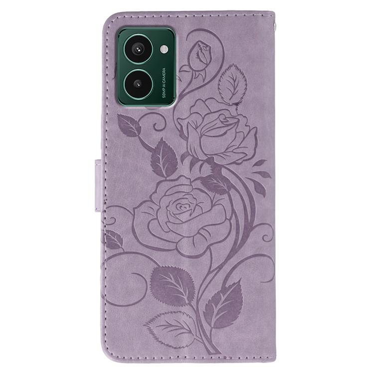 For HMD Pulse Pro Rose Butterfly Embossed Leather Phone Case
